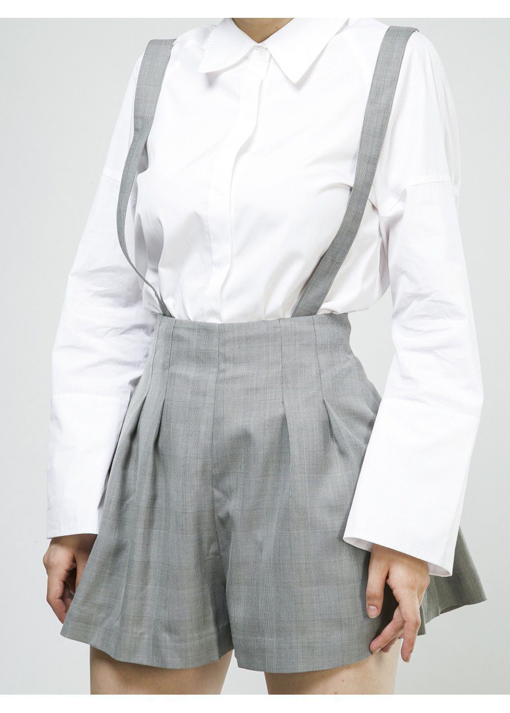 Vatanika Grey Shorts with Suspenders