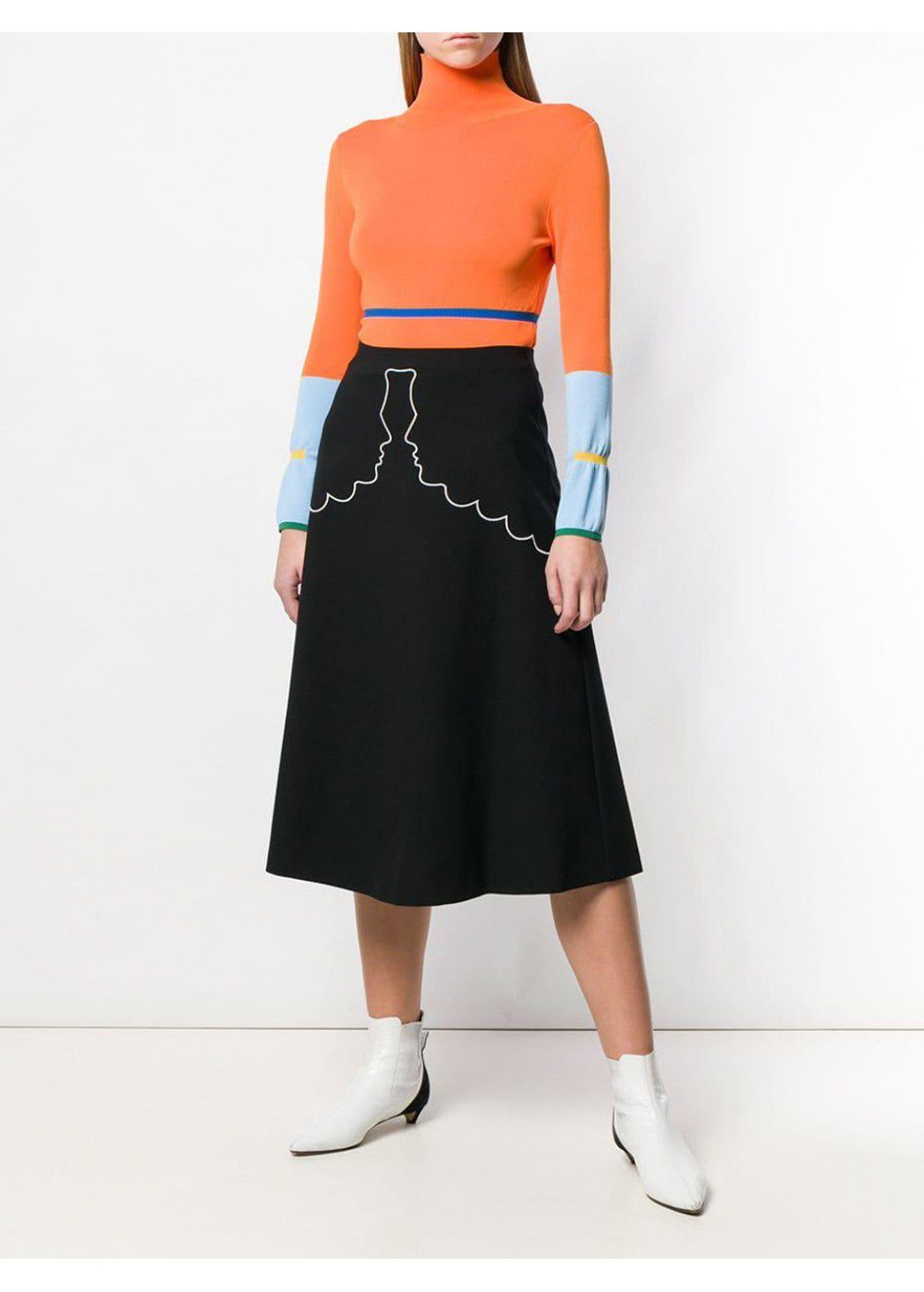 Vivetta A-line Faces Midi Skirt