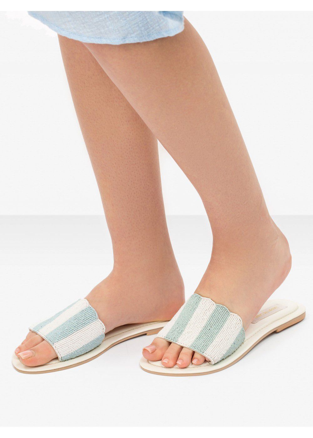 Zayan The Label Positano Blue Slides