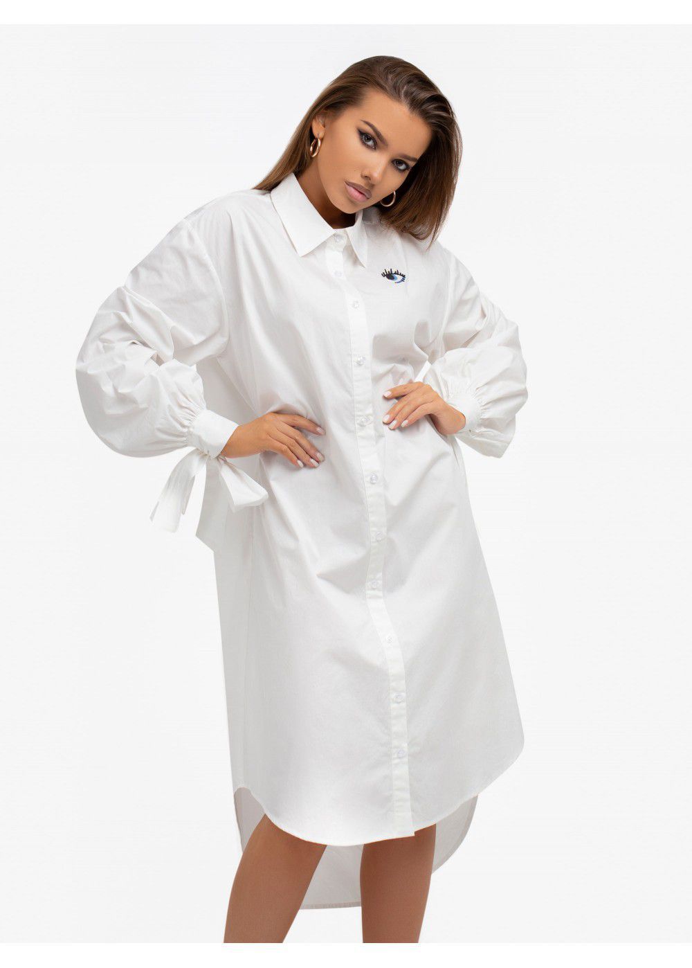 Zayan The Label White Shirt-Dress