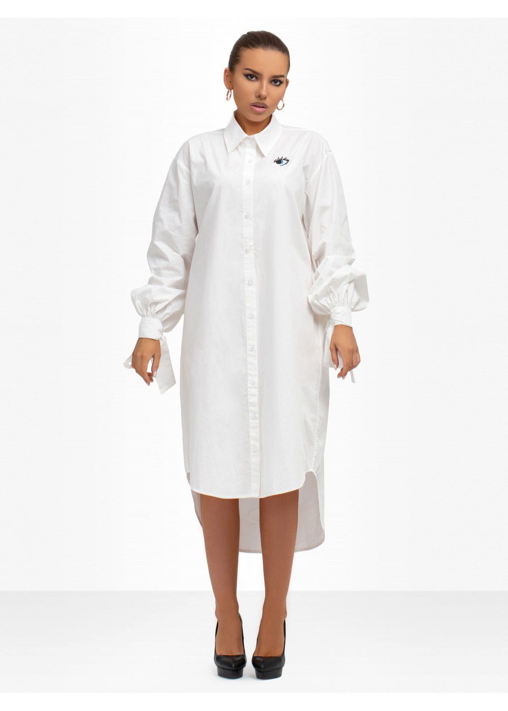 Zayan The Label White Shirt-Dress