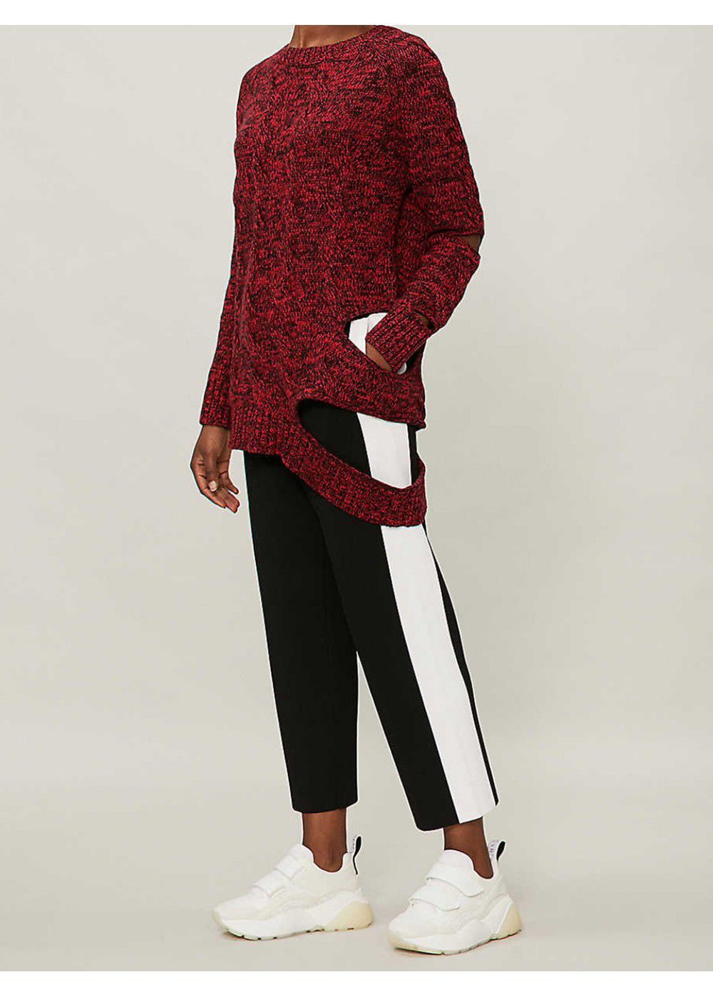 Zoe Jordan Wide Striped Black Pants